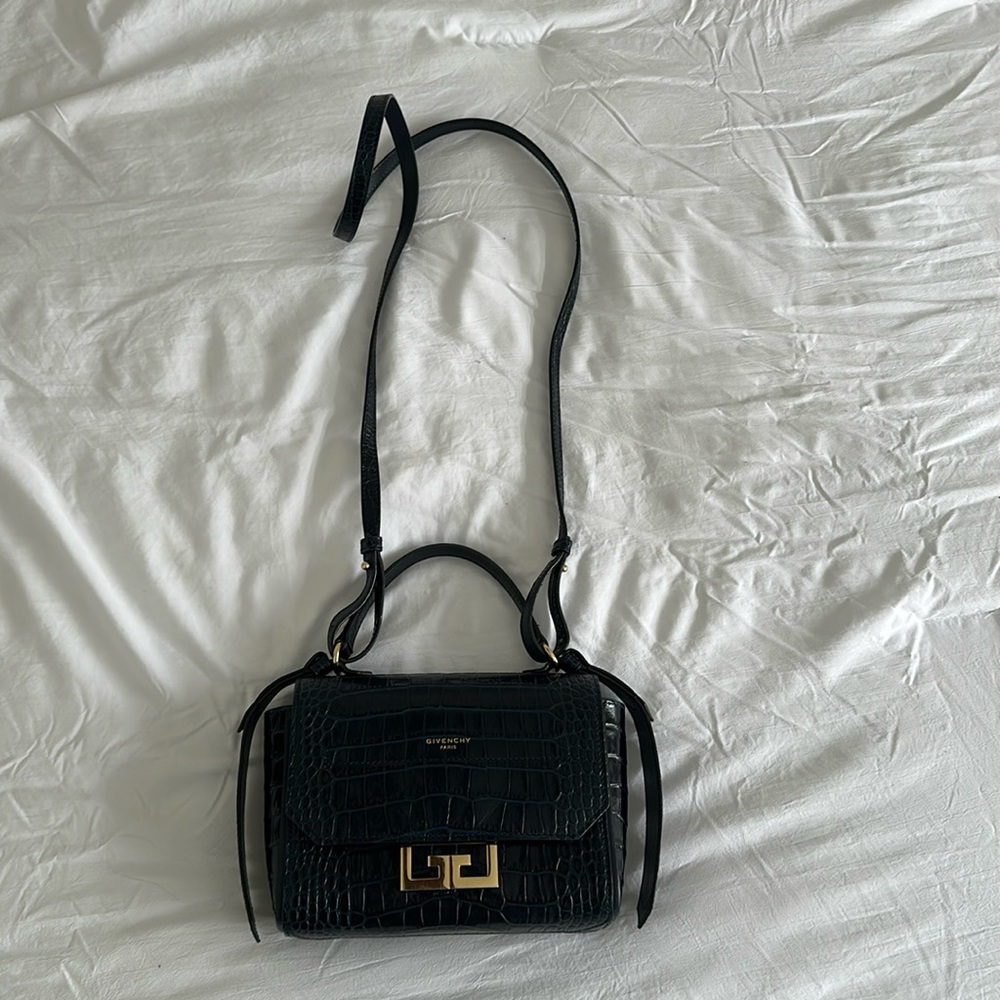 Calfskin Crocodile Embossed Eden Mini Top Handle - Picture 2 of 6